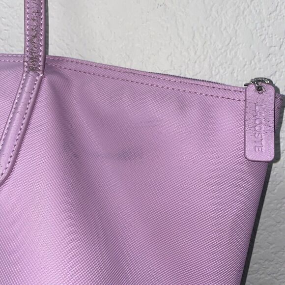 Lacoste Women's Large L.12.12 Concept Tote Lavendar Lilac Purple - Picture 3 of 9